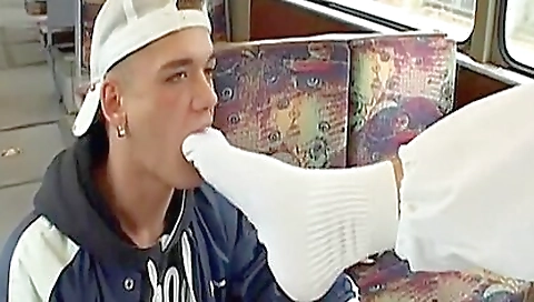 Sneaker Fetish In A Tram