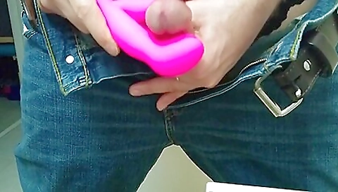 Playing In Lace Hipster Panties With My Wifes Dildo