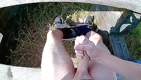 Caught By A Jogger Just When I Cuming...risky Public/outdoors