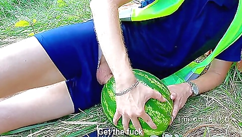 Straight Construction Timonrdd Worker Fucked A Watermelon At A Construction Site - Teaser Video