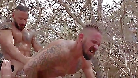 3 Old Men Receive Fertilized In Arid Nature