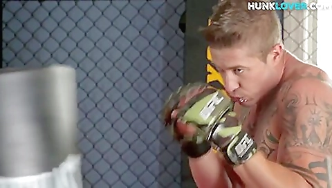 Pierced Muscular Jock Tugging His Spear In Solo Clos